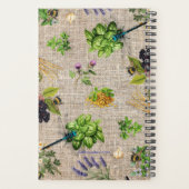 Kruidentuin Patroon Jaar Rond Aangepaste Planner (Achterkant)