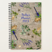 Kruidentuin Patroon Jaar Rond Aangepaste Planner (Voorkant)
