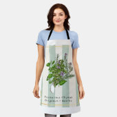 Kruidentuinmengsel met botanische kunst voor de ke schort (Gedragen)