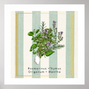 Kruidentuinmengsel met botanische uitstraling - Ke Poster