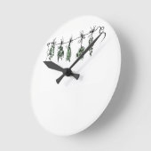 Kruidentuintekening minimalistische botanische boh ronde klok (Hoek)