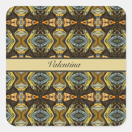 kruidenweg vierkante sticker (Voorkant)