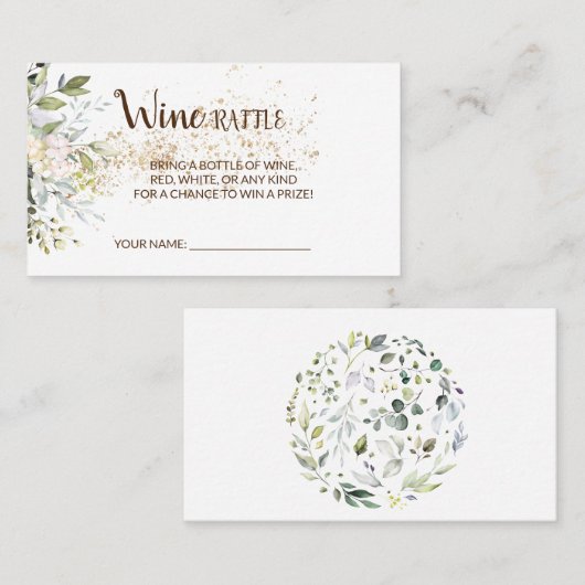 Kruidenwijn Raffle Ticket Vrijgezellenfeest kaart (Voorkant / Achterkant)