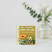 Kruidenwinkel dubbelzijdig vierkante visitekaartje (Staand voorkant)