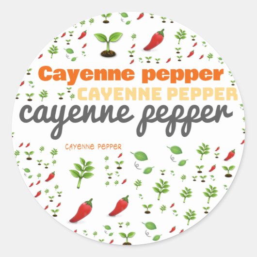 KRUIDENWOORD LABEL - CAYENNE PEPER (Voorkant)