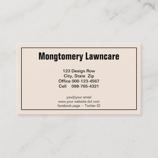 kruidenzorg met migvormige vulling visitekaartje (Achterkant)