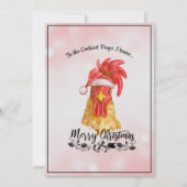 Kruidig Grappig Kip Vrolijk Kerstfeest Feestdagenkaart (Voorkant)