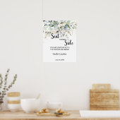 Kruidig Pick a Seat Either Side Trouwbord Poster (Keuken)