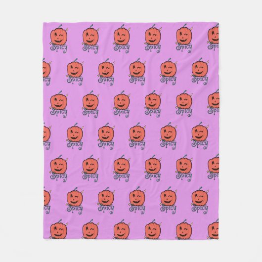 kruidig pompoenkruid fleece deken (Voorkant)