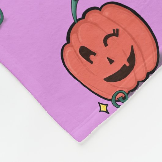 kruidig pompoenkruid fleece deken (Hoek)