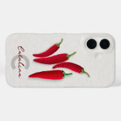 Kruidig Rood Modern Minimal Haak Jalapeno Naam Case-Mate iPhone Case (Achterkant (horizontaal))