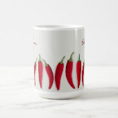 Kruidig Rood Modern Minimal Haak Jalapeno Naam Koffiemok (Center)