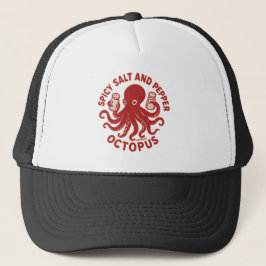 Kruidig zout en peper Octopus Fun Design Trucker Pet