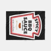 Kruidige BBQ Sauce Bottle Label Grappige Halloween Fleece Deken (Voorkant (Horizontaal))