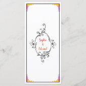 Kruidige bloemen dank u menu (Achterkant)