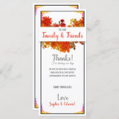 Kruidige bloemen dank u menu (Voorkant / Achterkant)