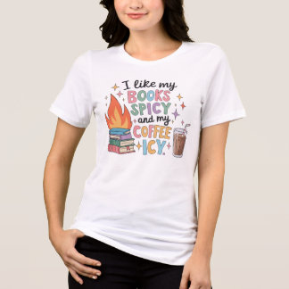 Kruidige boeken en ijskoffie Tri-Blend shirt