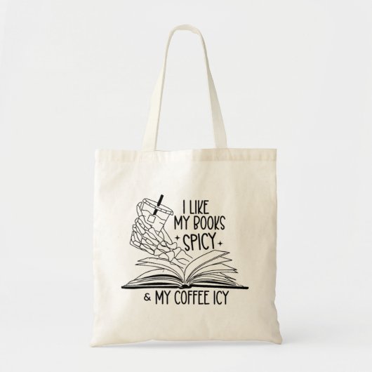 Kruidige boeken & ijzige koffie tote bag (Voorkant)
