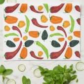 Kruidige chili peper zuidwestelijke keukenhanddoek (Gevouwen)