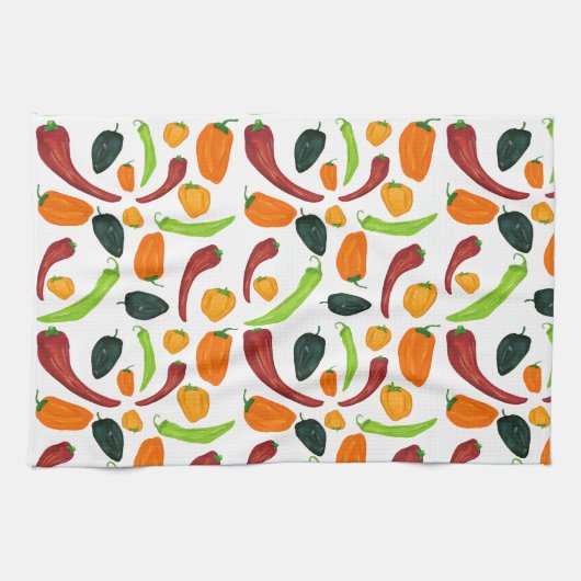 Kruidige chili peper zuidwestelijke keukenhanddoek (Horizontaal)