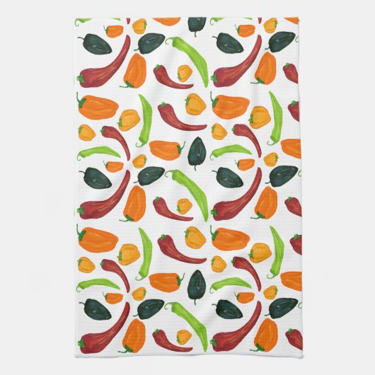 Kruidige chili peper zuidwestelijke keukenhanddoek (Verticaal)