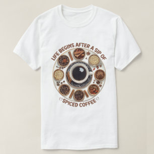 Kruidige Coffee Bliss – Gezellig & Schattige T-shi T-shirt
