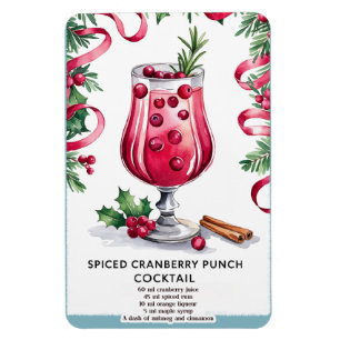 Kruidige Cranberry Punch Vakantie Cocktail Recept Magneet