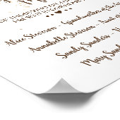 Kruidige en groene 'In Liefdevolle Herinnering' Tr Poster (Hoek)