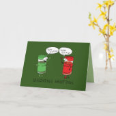 Kruidige groeten - Grappige kerstkaart Kaart (Gele Bloem)