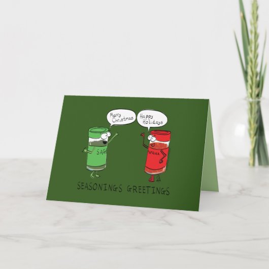 Kruidige groeten - Grappige kerstkaart Kaart (Voorkant)