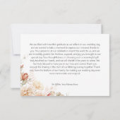 Kruidige Herfst Roest & Blush Boho Bloemen Bruilof Bedankkaart (Achterkant)