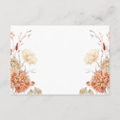 Kruidige Herfst Roest & Blush Boho Bloemen Recepti Informatiekaartje (Achterkant)