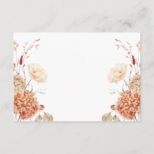 Kruidige Herfst Roest & Blush Boho Bloemen Recepti Informatiekaartje (Achterkant)