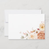 Kruidige Herfst Roest & Blush Boho Floral QR Code RSVP Kaartje (Achterkant)