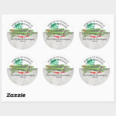 Kruidige hete ingemaakte asperges home conserven l ronde sticker (Vel)