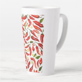 Kruidige hitte: Vurige Thaise Chilis Illustratie B Latte Mok (Rechterhoek)