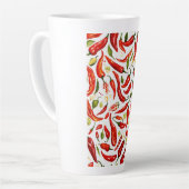 Kruidige hitte: Vurige Thaise Chilis Illustratie B Latte Mok (Linkerhoek)