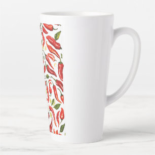 Kruidige hitte: Vurige Thaise Chilis Illustratie B Latte Mok