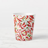 Kruidige hitte: Vurige Thaise Chilis Illustratie B Latte Mok (Voorkant)