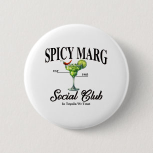 Kruidige Margarita Est. 1983 Sociale club in Tequi Ronde Button 5,7 Cm