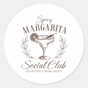 Kruidige Margarita Social Club Cinco de Mayo Tail  Ronde Sticker