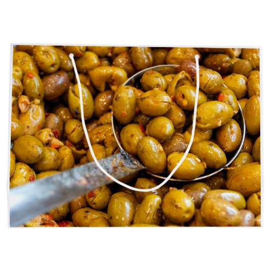 Kruidige Nocellara Etnea olijven Groot Cadeauzakje (Achterkant)