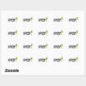 Kruidige pepers - warm eten - kijk uit! ronde sticker (Vel)