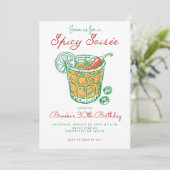 Kruidige Soiree Margarita verjaardag Kaart (Staand voorkant)