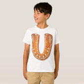 Kruidkoek Letter U Monogram Kerstkoekje T-shirt (Voorkant volledig)
