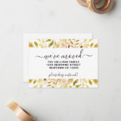 Kruidkundige herfstbladeren Aankondiging van verhu (Voorkant / Achterkant in situ)