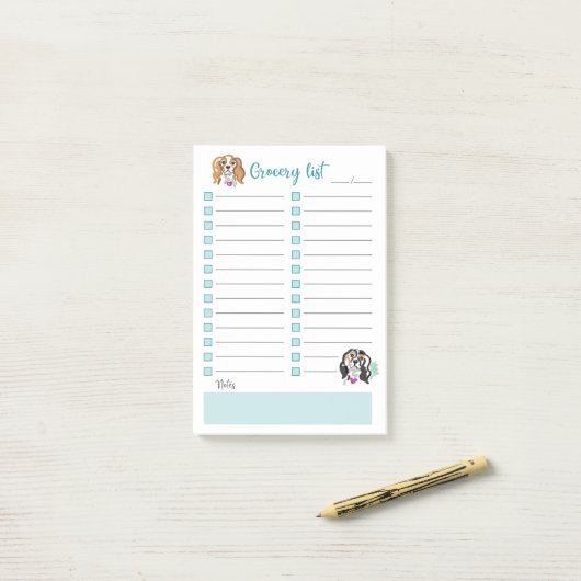 Kruidlijst | post | Cavalier-ontwerp Post-it® Notes (Op bureau)