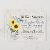 Kruik en Zonnebloemen Rustiek Vrijgezellenfeest Kaart (Voorkant / Achterkant)