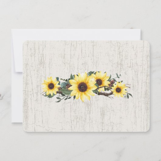 Kruik en Zonnebloemen Rustiek Vrijgezellenfeest Kaart (Achterkant)