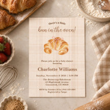 Kruimel in de Oven Croissant Meisje Baby Shower